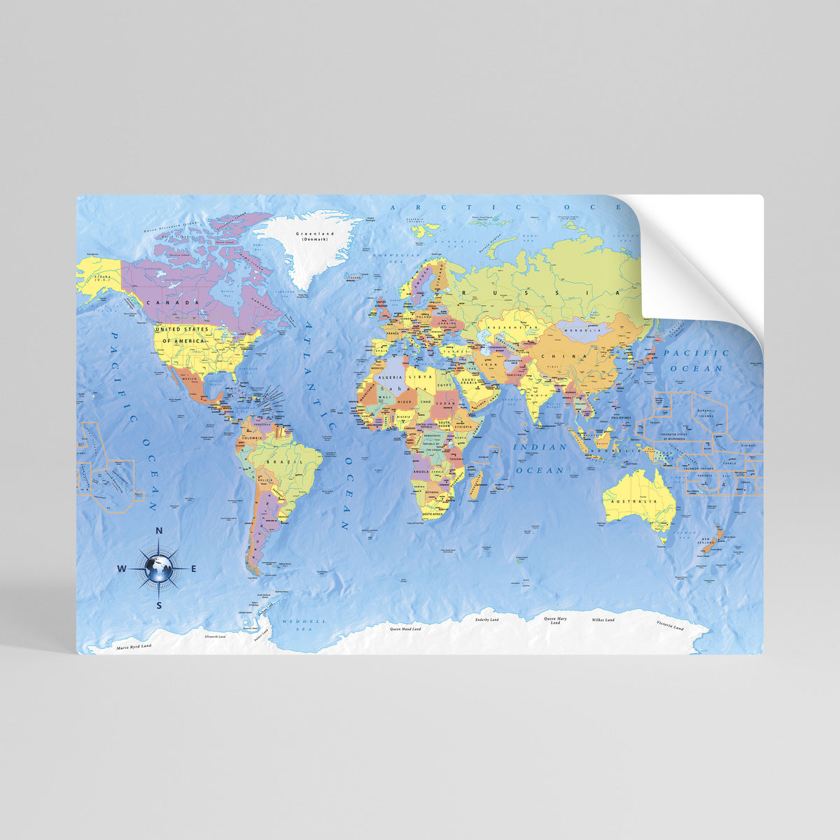 GLOBAL TONES IN GRAY Vodorovný samolepicí plakát