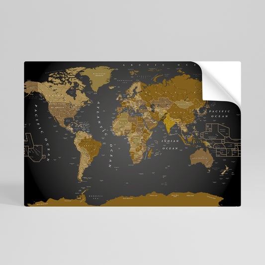 GLOBAL HARMONY MAP Vodorovný samolepicí plakát