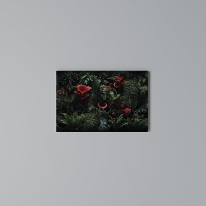 CRIMSON FERNS Horizontal Canvas Print