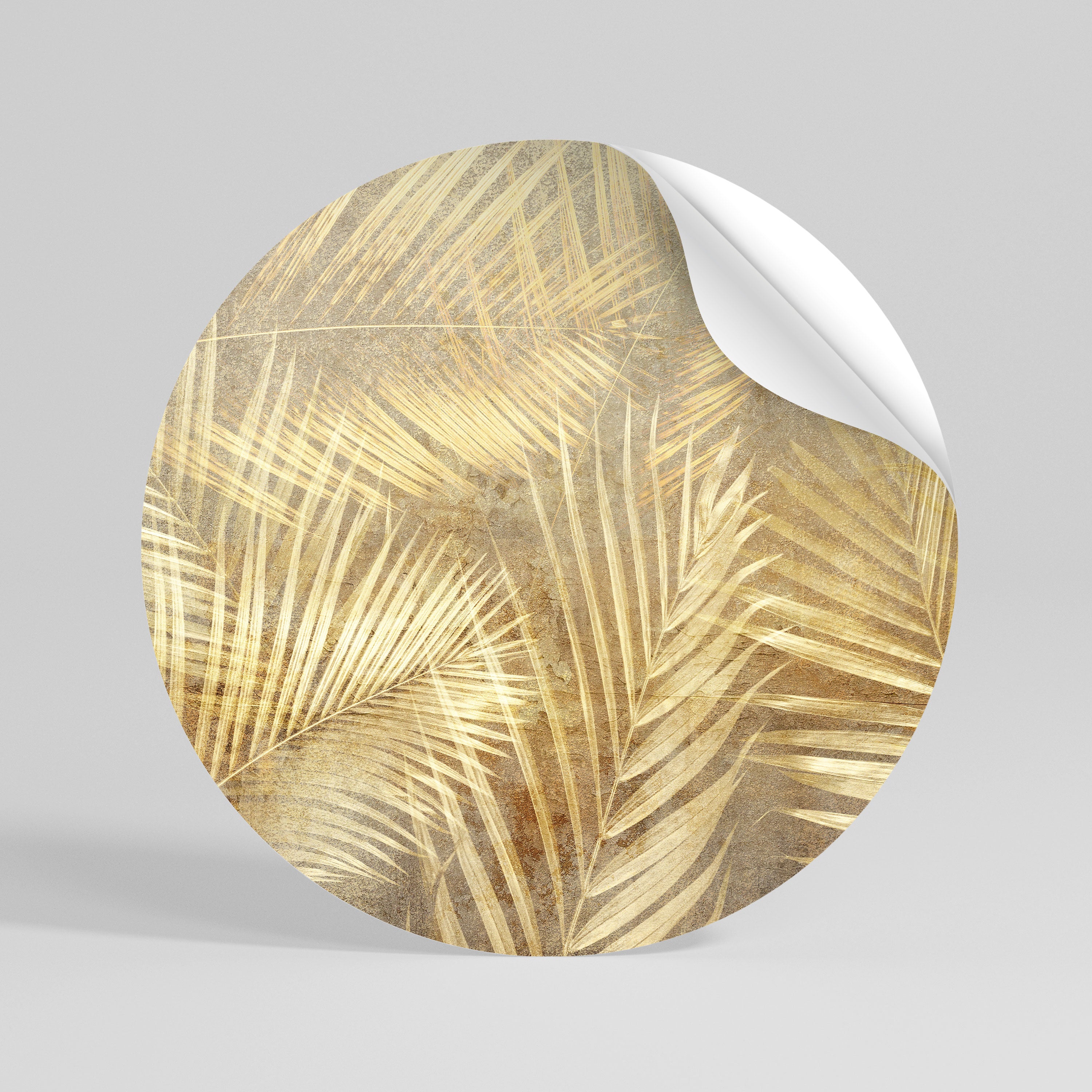 GOLDEN PALM DREAMSCAPE Kulatá samolepka