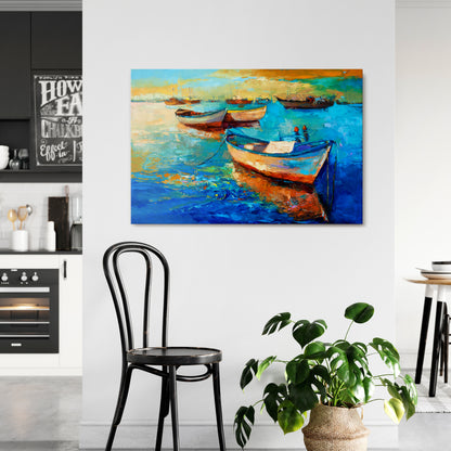SERENE BOAT ESCAPADE Horizontal Canvas Print