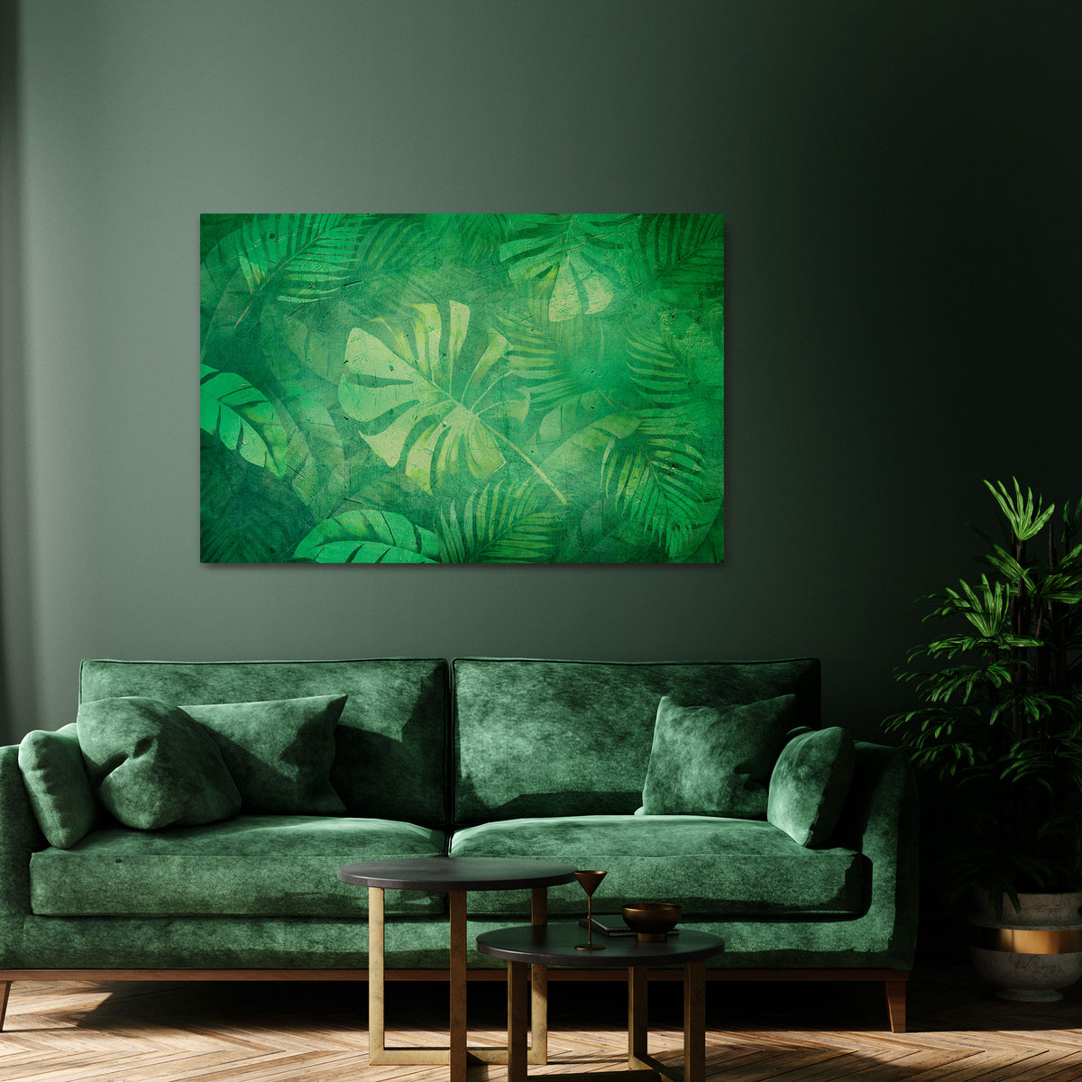 SUBTLE GREEN SYMPHONY Horizontal Canvas Print
