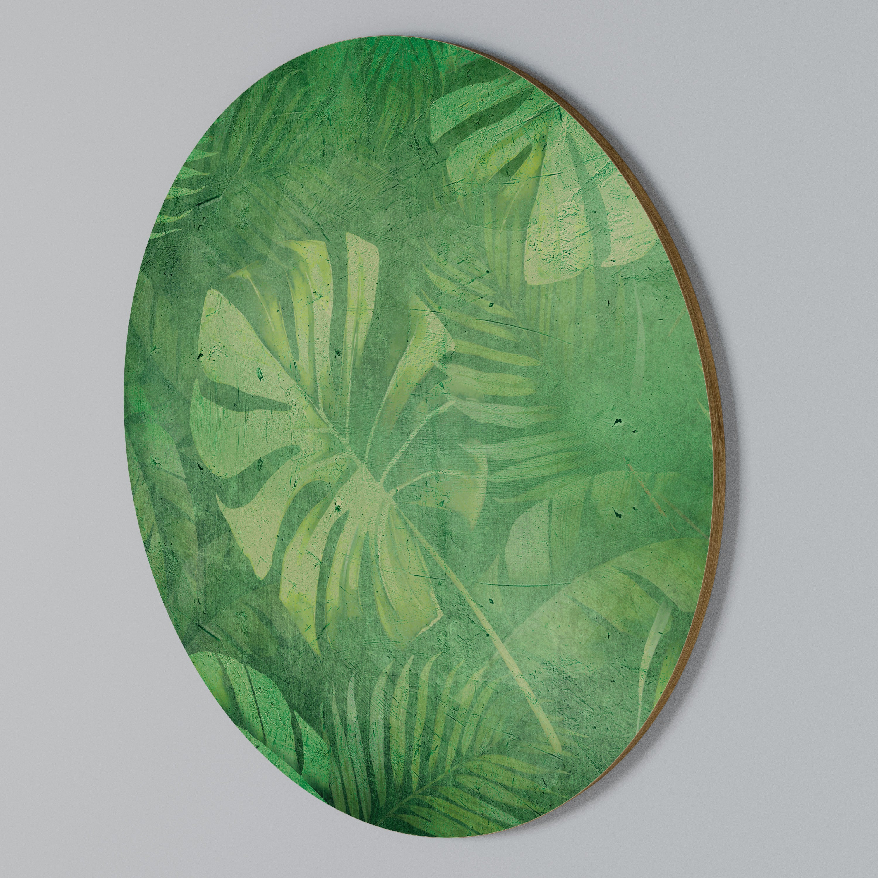 SUBTLE GREEN SYMPHONY Round Wall Art