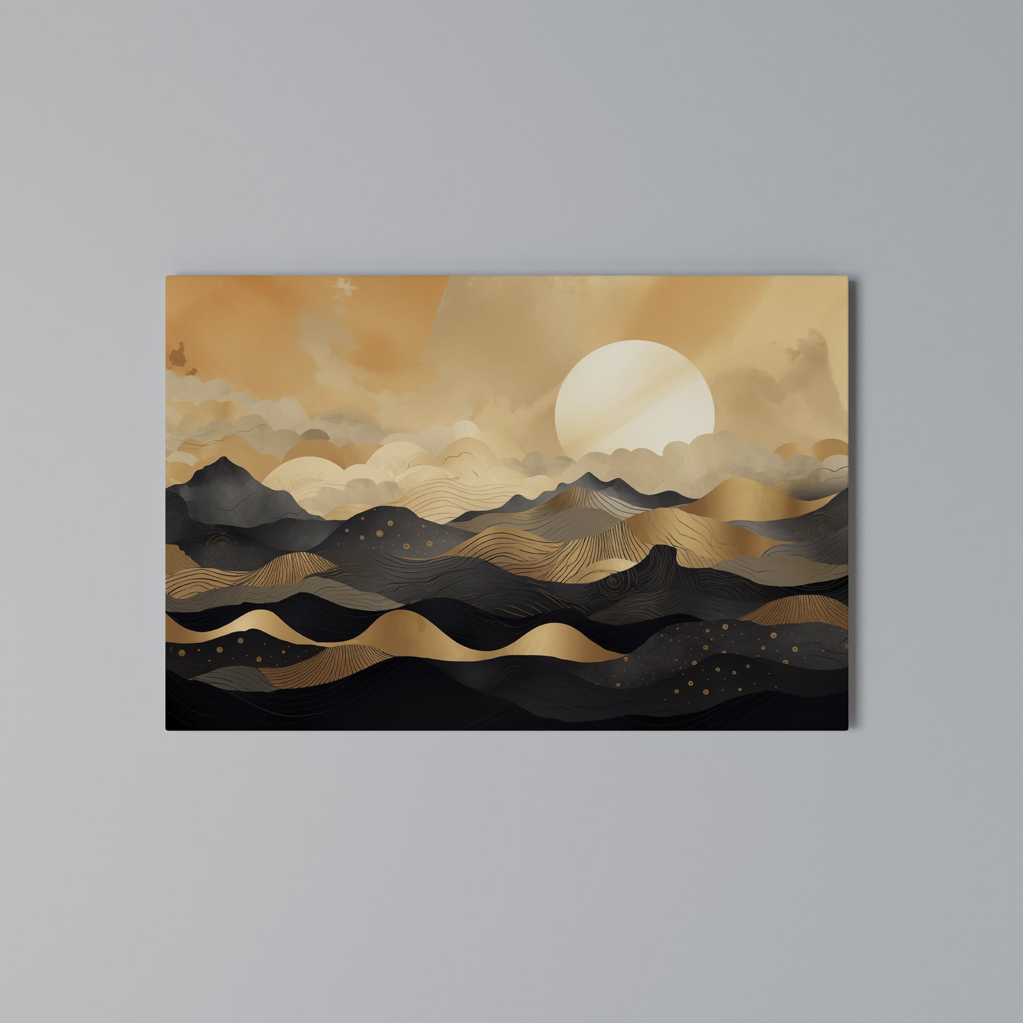 MYSTICAL SUNSET HORIZON Horizontal Canvas Print