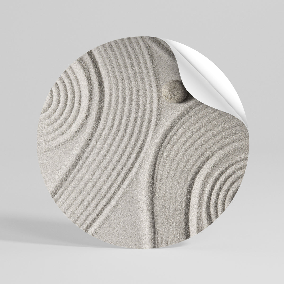 SANDSWIRL SERENITY Kulatá samolepka