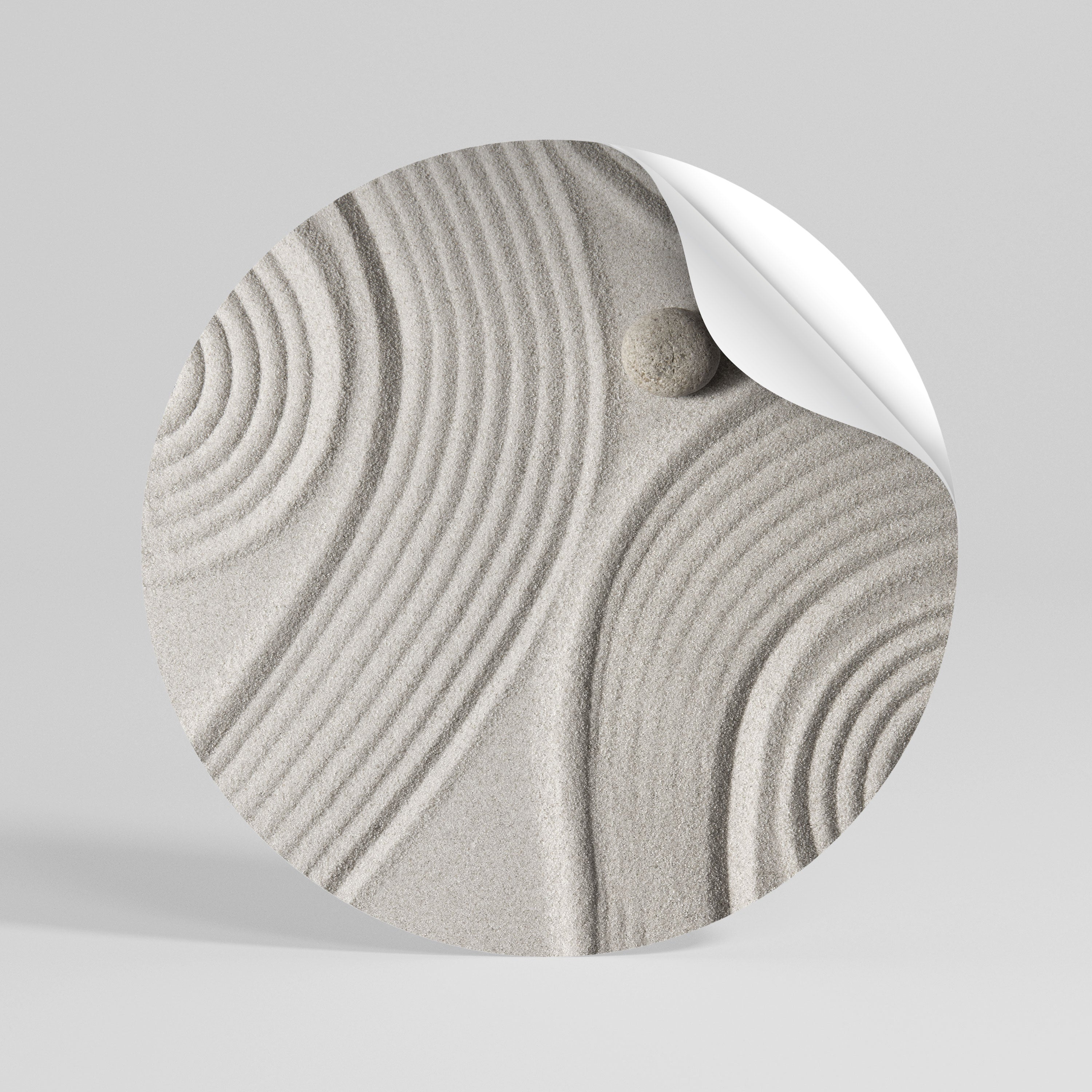 SANDSWIRL SERENITY Kulatá samolepka