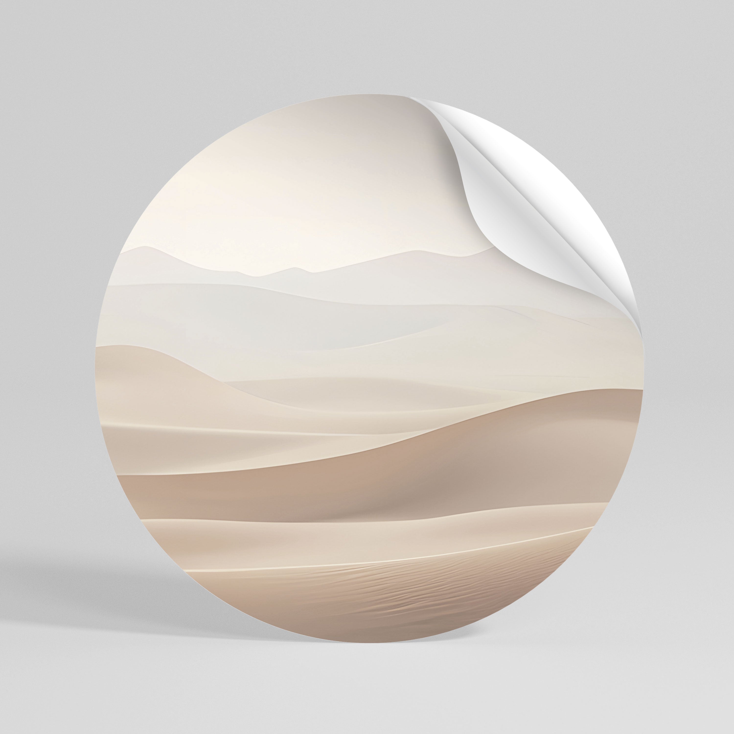 SUBTLE SANDS Kulatá samolepka