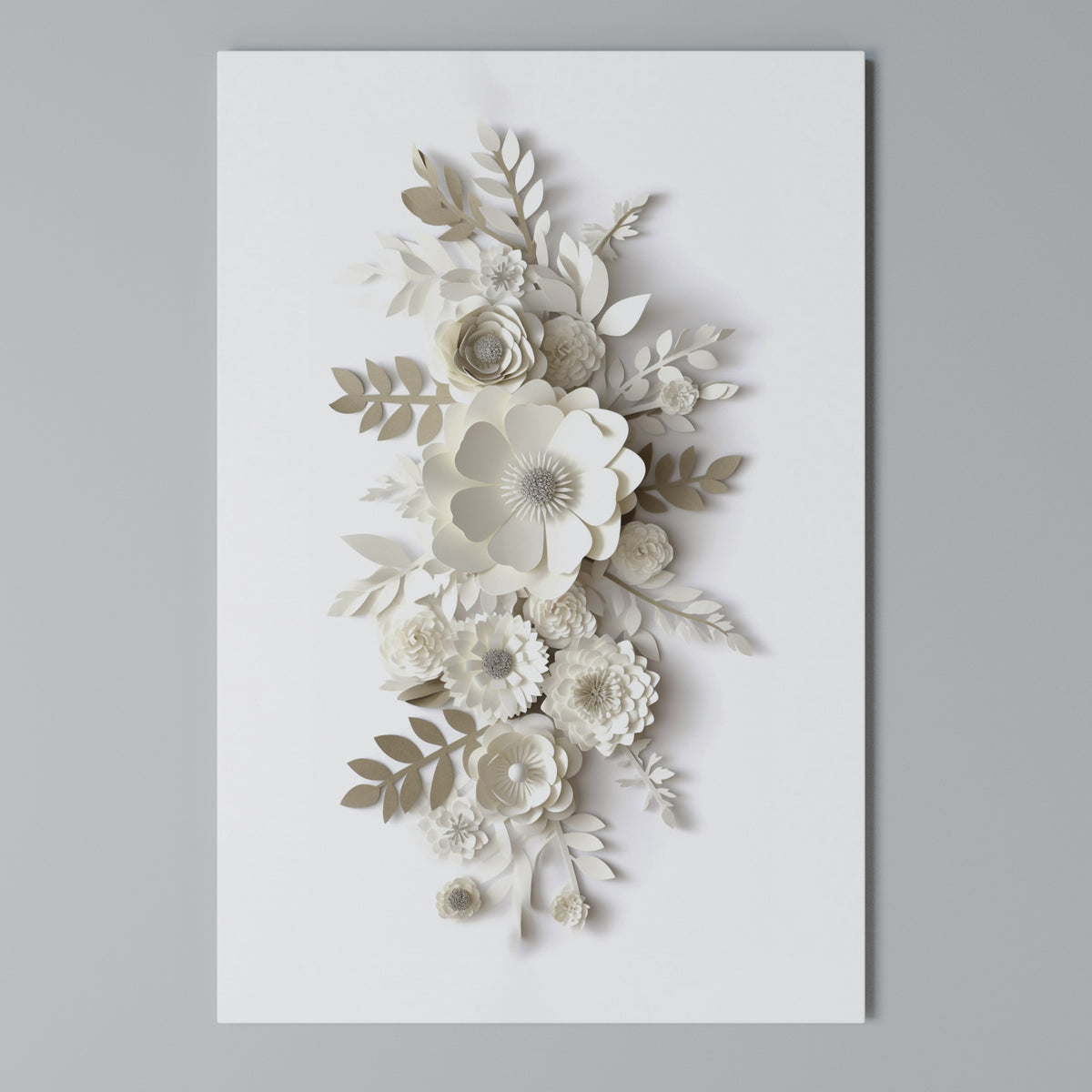 BLUSHING BOUQUET Vertical Canvas Print