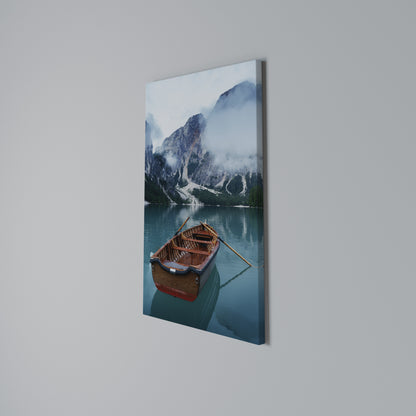 FOGGY MOUNTAIN OASIS Vertical Canvas Print