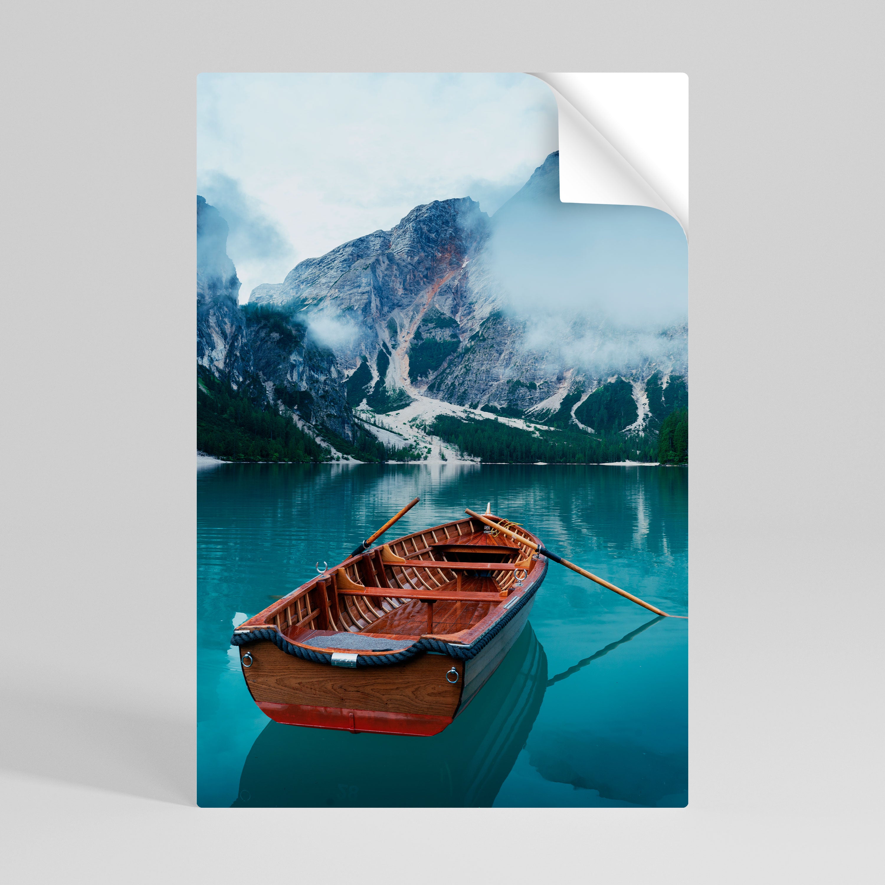 FOGGY MOUNTAIN OASIS Peel and Stick Vertical Poster