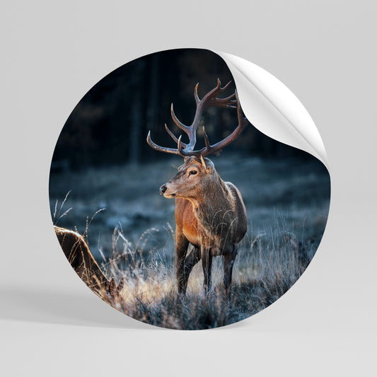 ANTLERED REGALITY Kulatá samolepka