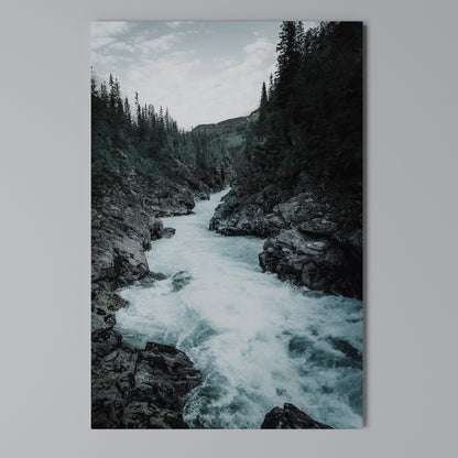 RUSHING REFLECTIONS Vertical Canvas Print