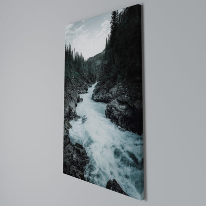 RUSHING REFLECTIONS Vertical Canvas Print