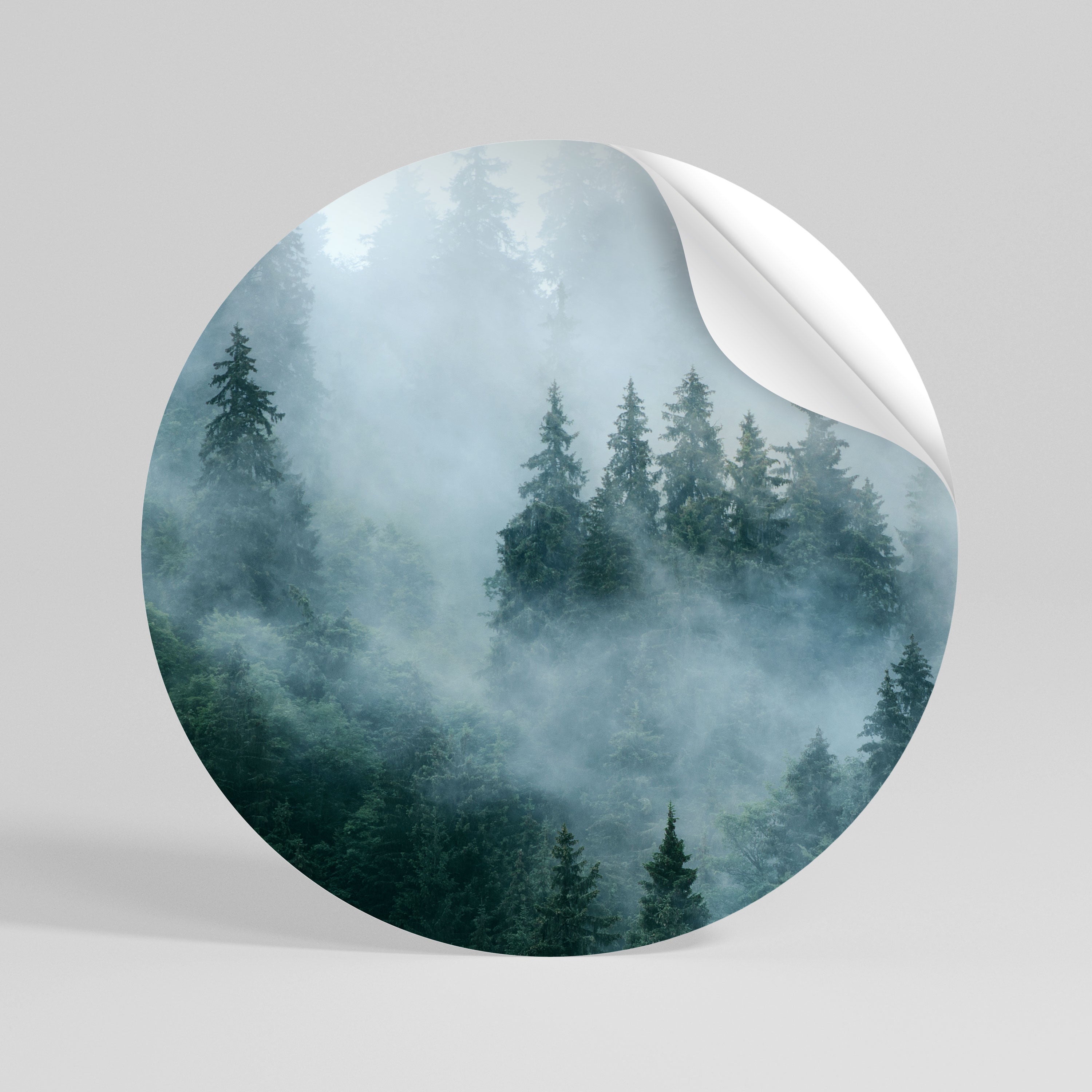 VEIL OF MIST Kulatá samolepka