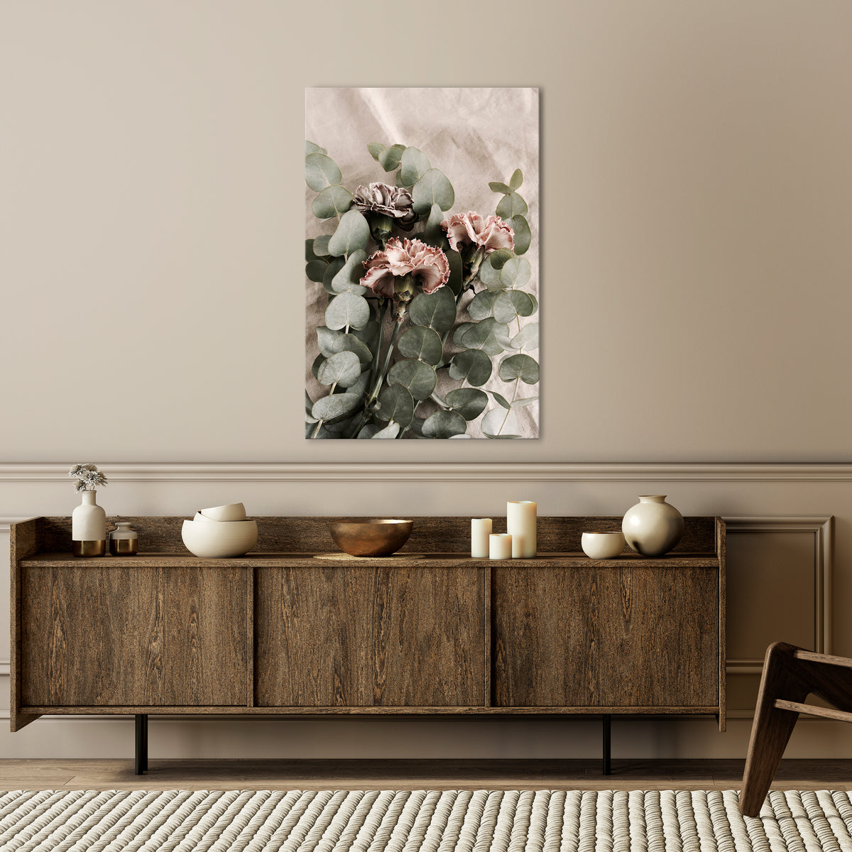 LINEN CLOVES Vertical Canvas Print