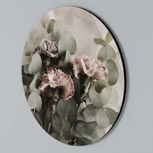 LINEN CLOVES Kulatá nástěnná dekorace