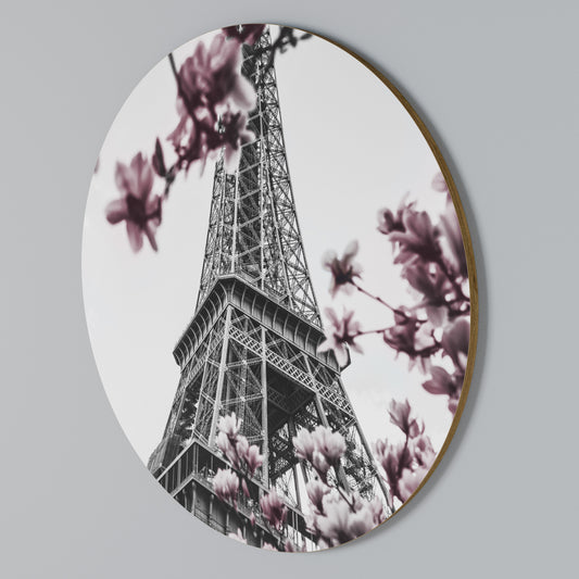 EIFFEL IN BLOOM Kulatá nástěnná dekorace