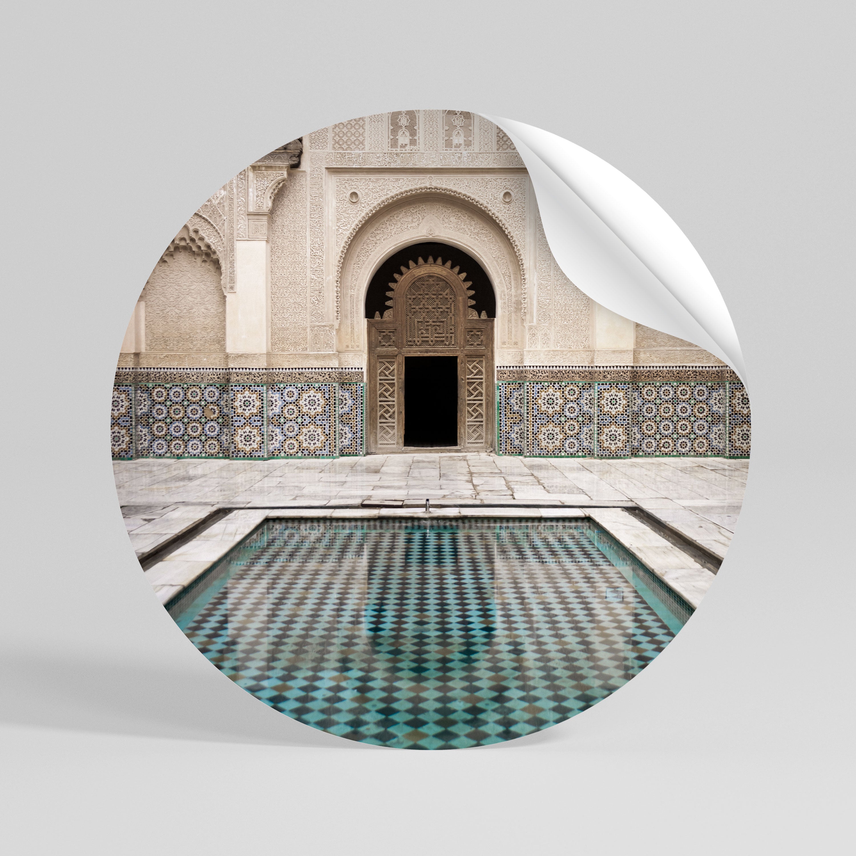 MYSTIC ENTRANCE Kulatá samolepka