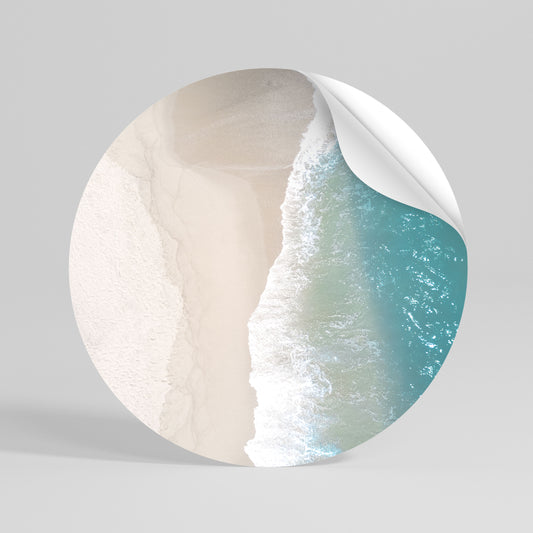 SAND AND SEA HARMONY Kulatá samolepka