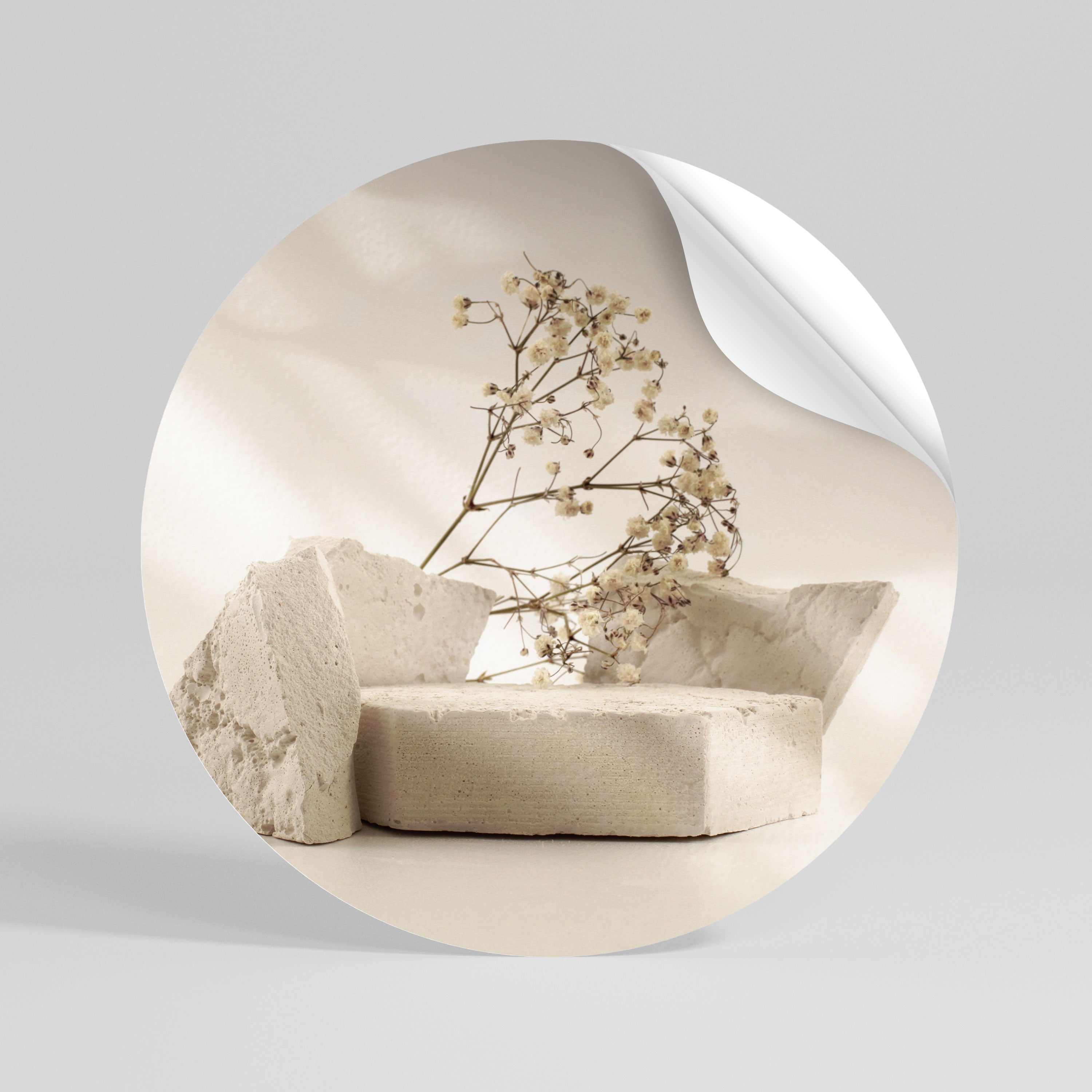 ELEGANT EMBERS Kulatá samolepka