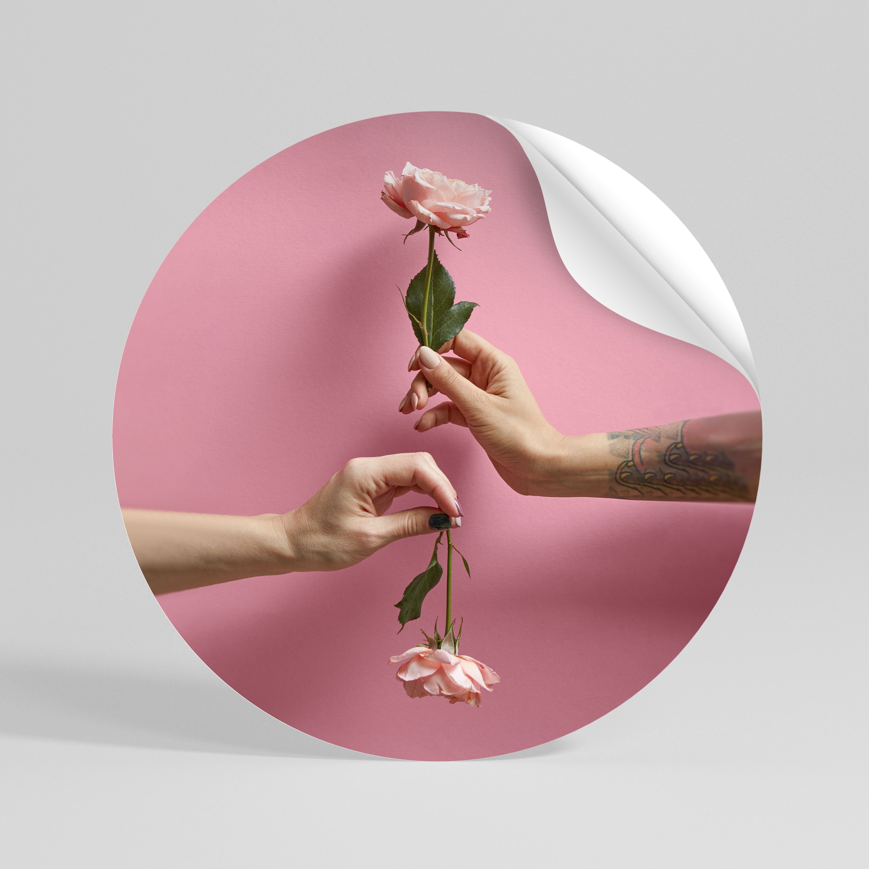 FLORAL CONNECTIONS Kulatá samolepka