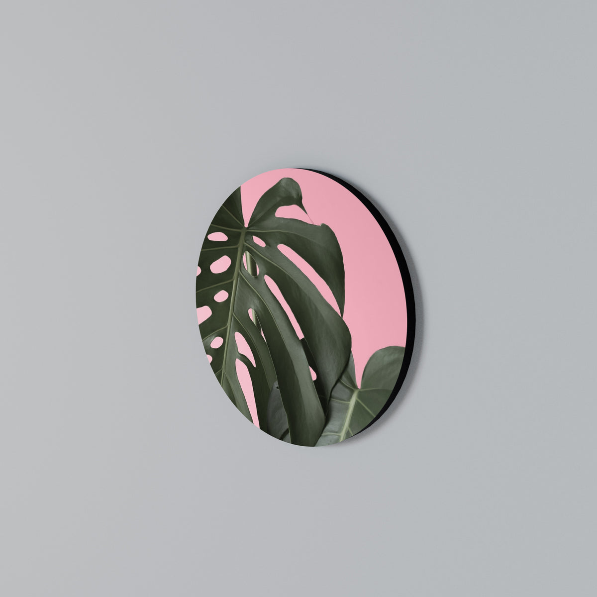 LADY MONSTERA Kulatá nástěnná dekorace