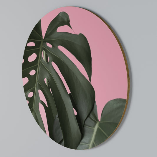 LADY MONSTERA Kulatá nástěnná dekorace