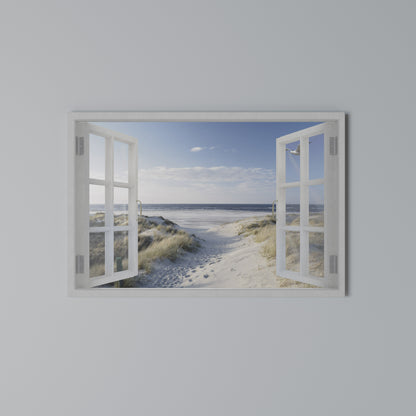 WINDOW TO WANDER Horizontal Canvas Print