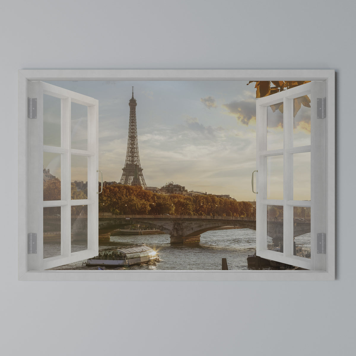 EIFFEL WINDOW WHISPERS Horizontal Canvas Print
