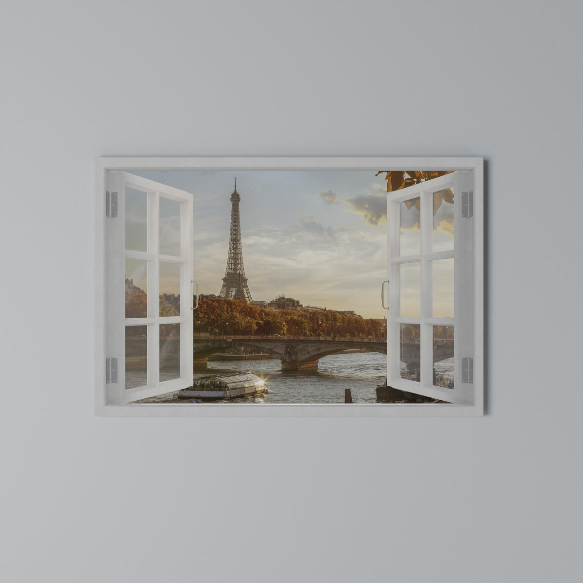 EIFFEL WINDOW WHISPERS Horizontal Canvas Print