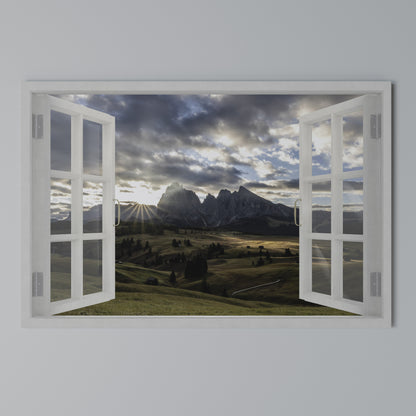 MOUNTAIN VIEWPORT Horizontal Canvas Print