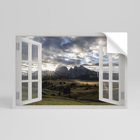 MOUNTAIN VIEWPORT Vodorovný samolepicí plakát