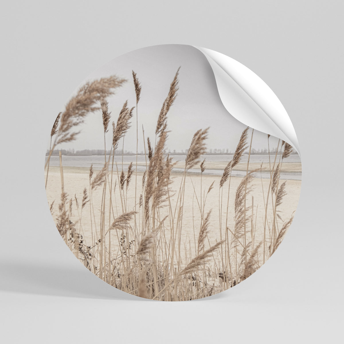 BREEZY STRAW HARMONY Kulatá samolepka