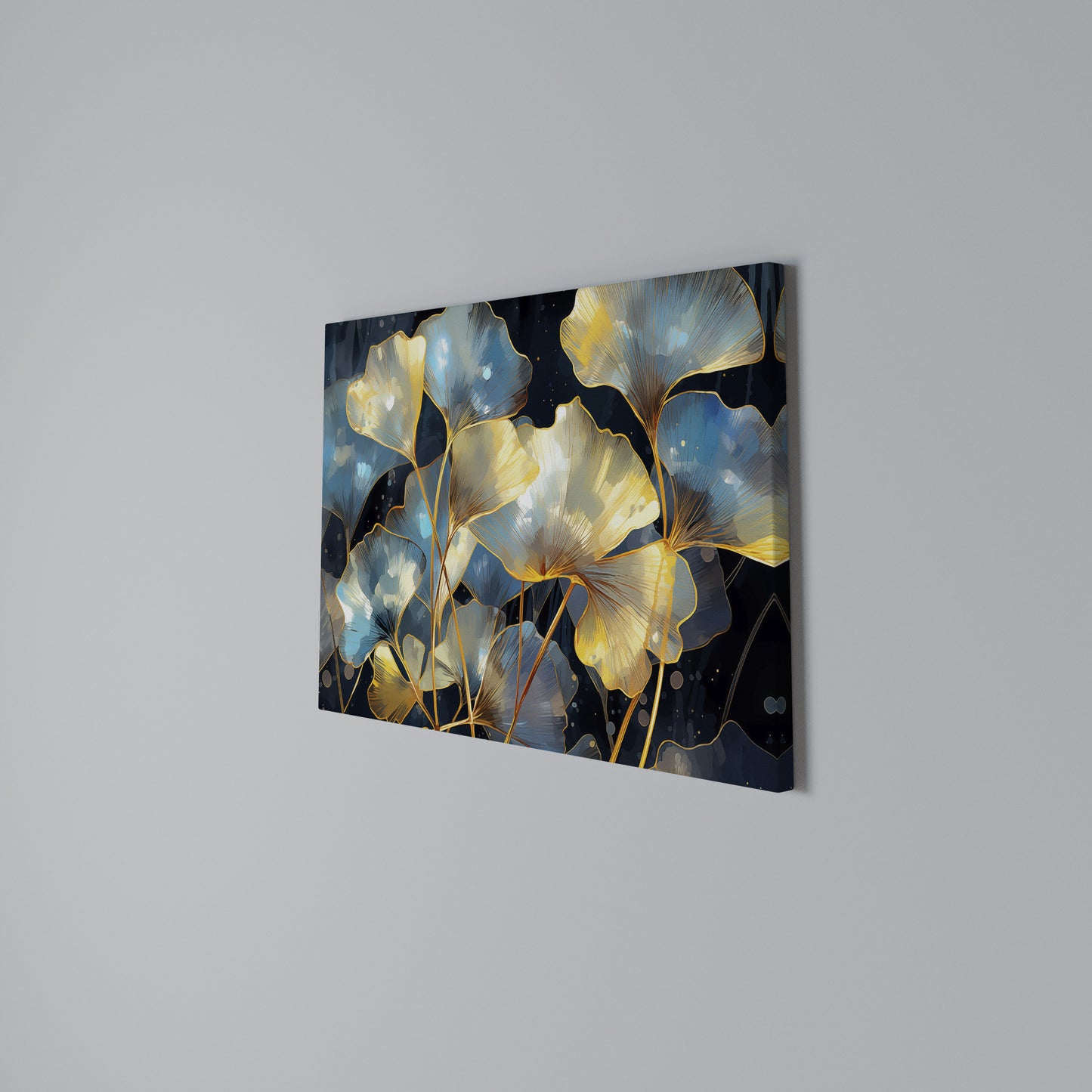 GLIMMERING GINKGO DREAMS Horizontal Canvas Print