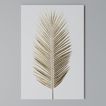 GOLDEN PALM ELEGANCE Vertical Canvas Print