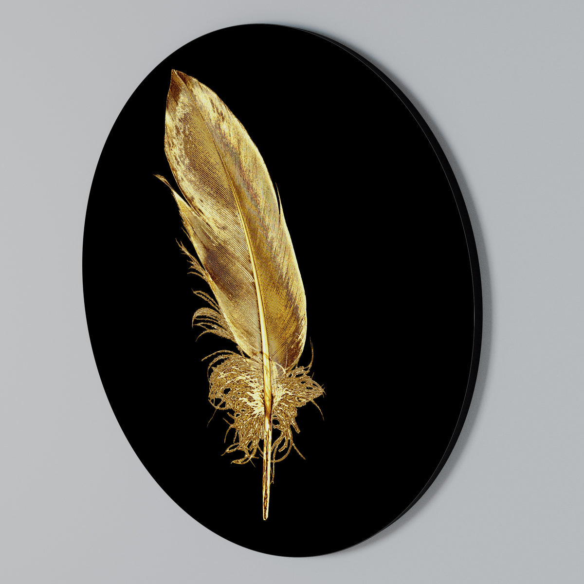 SHIMMERING FEATHER GRACE Kulatá nástěnná dekorace