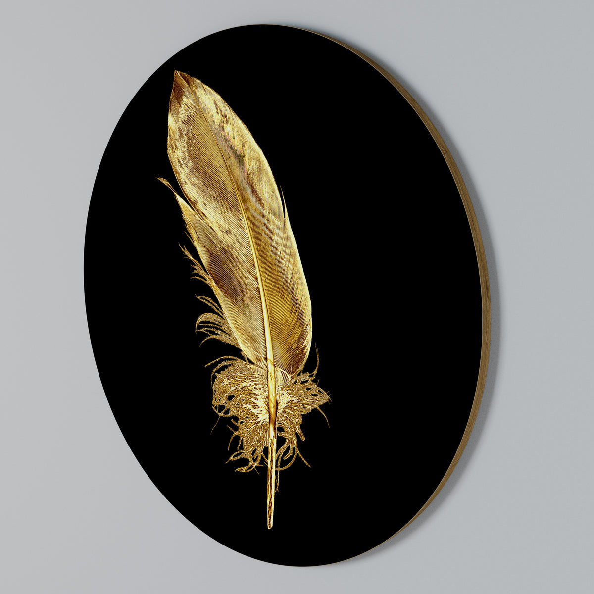 SHIMMERING FEATHER GRACE Kulatá nástěnná dekorace