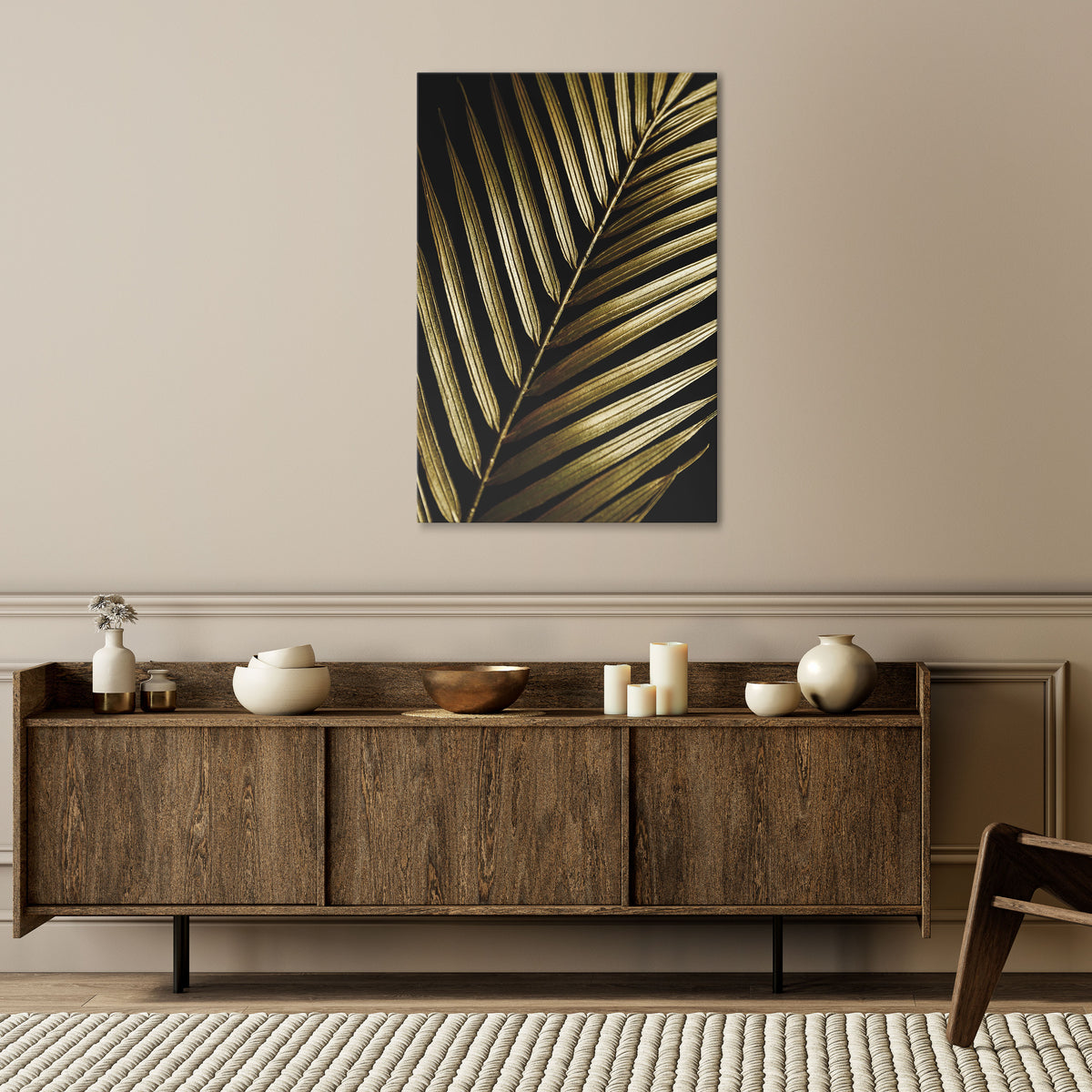 TWILIGHT PALM LIGHT Vertical Canvas Print