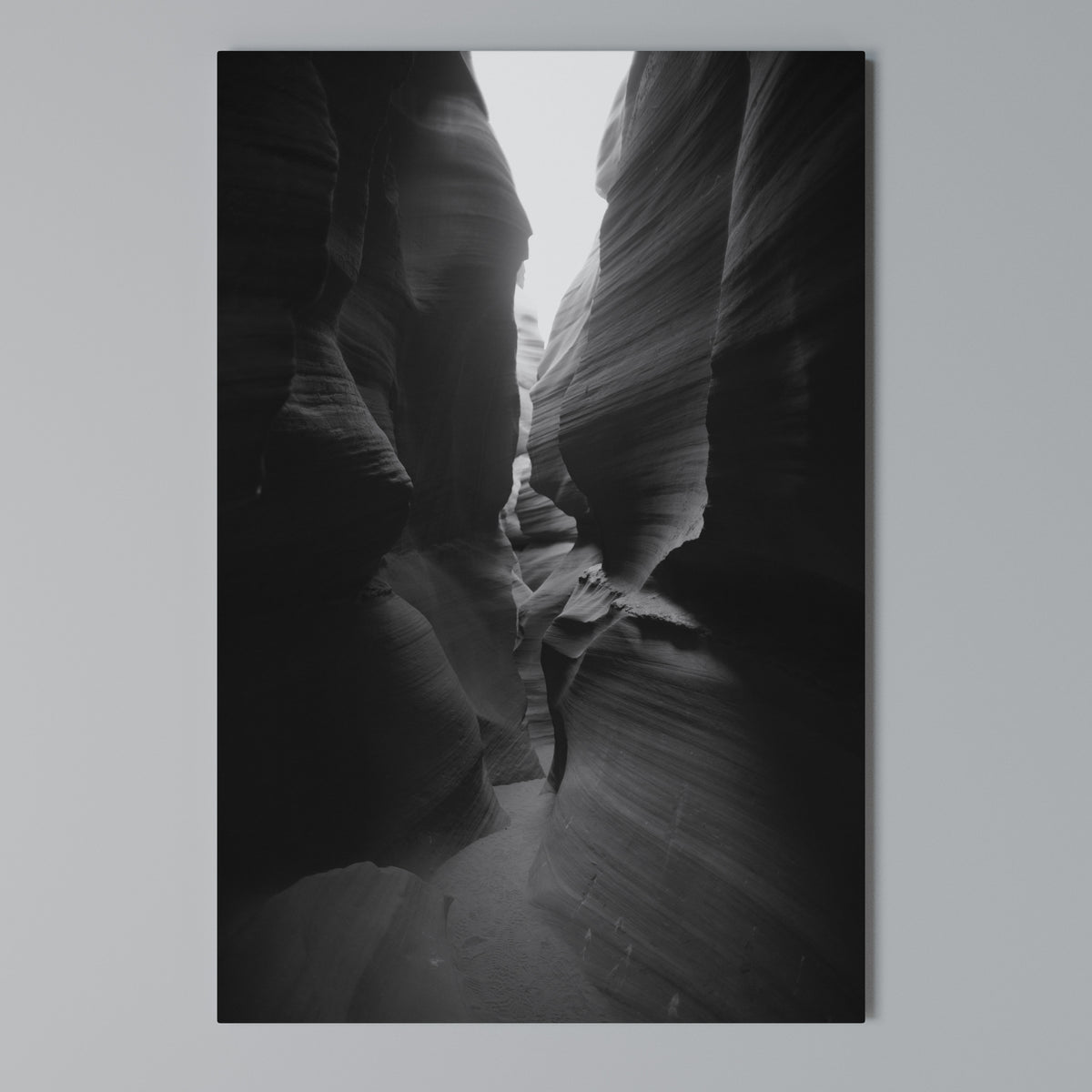 TIME'S WHISPERING CANYON Vertical Canvas Print