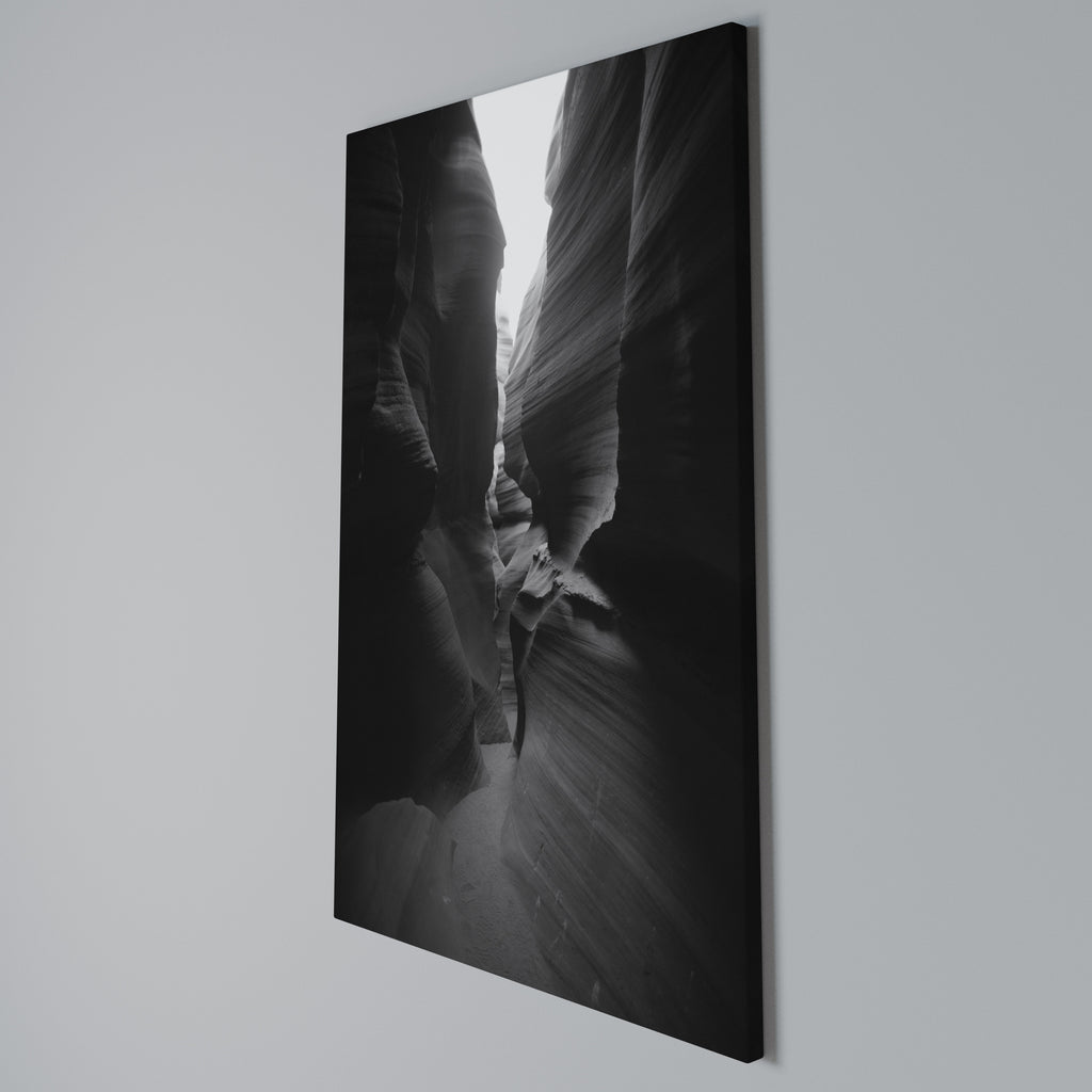 TIME'S WHISPERING CANYON Vertical Canvas Print