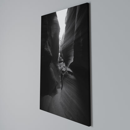 TIME'S WHISPERING CANYON Vertical Canvas Print