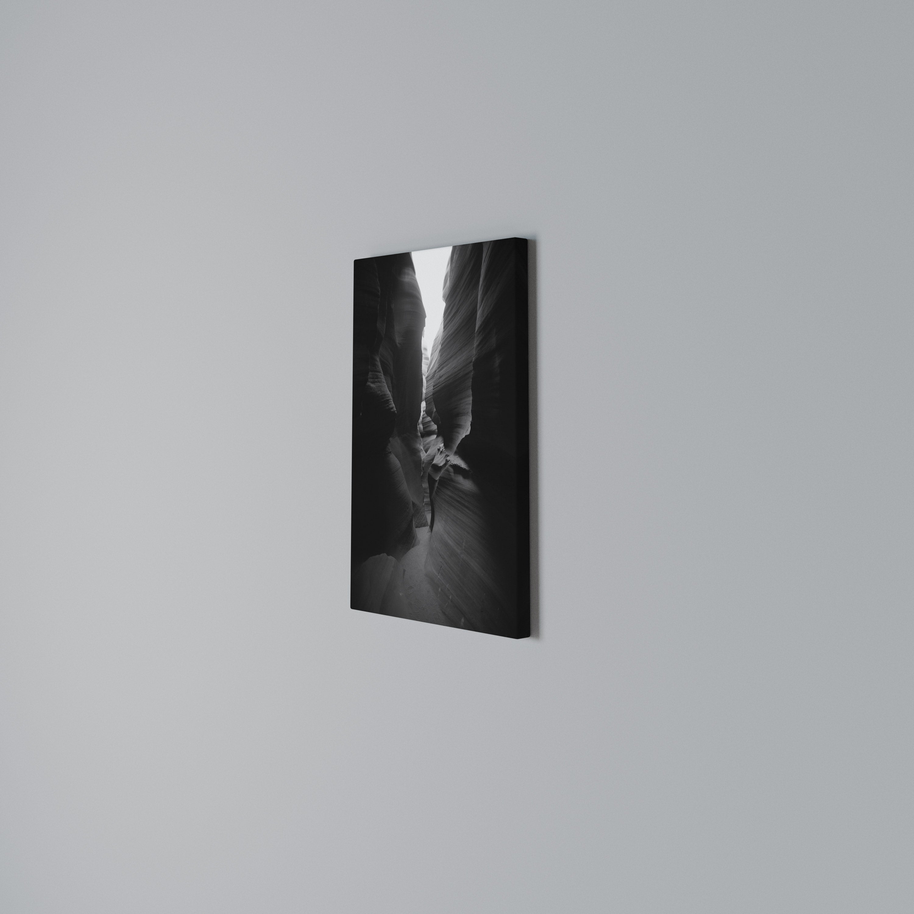 TIME'S WHISPERING CANYON Vertical Canvas Print