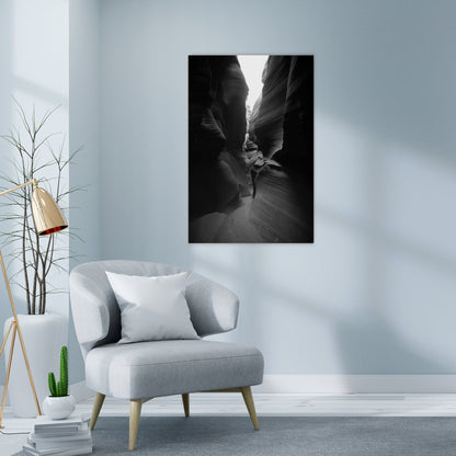 TIME'S WHISPERING CANYON Vertical Canvas Print