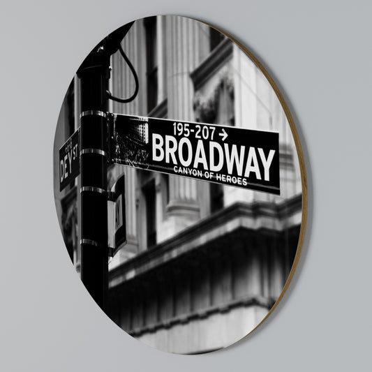 BROADWAY SIGN Kulatá nástěnná dekorace