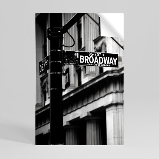 BROADWAY SIGN Svislý samolepicí plakát