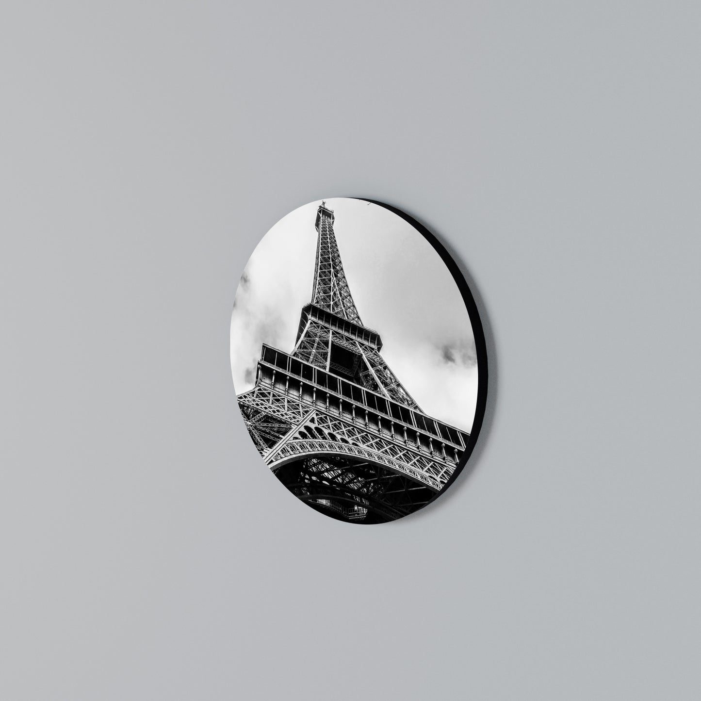 MONOCHROME PARISIAN ICON Kulatá nástěnná dekorace