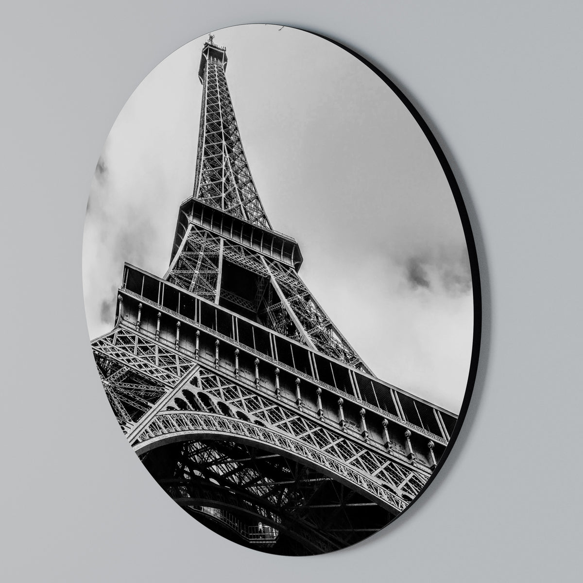MONOCHROME PARISIAN ICON Kulatá nástěnná dekorace