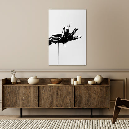 BLACK VISCOSITY Vertical Canvas Print