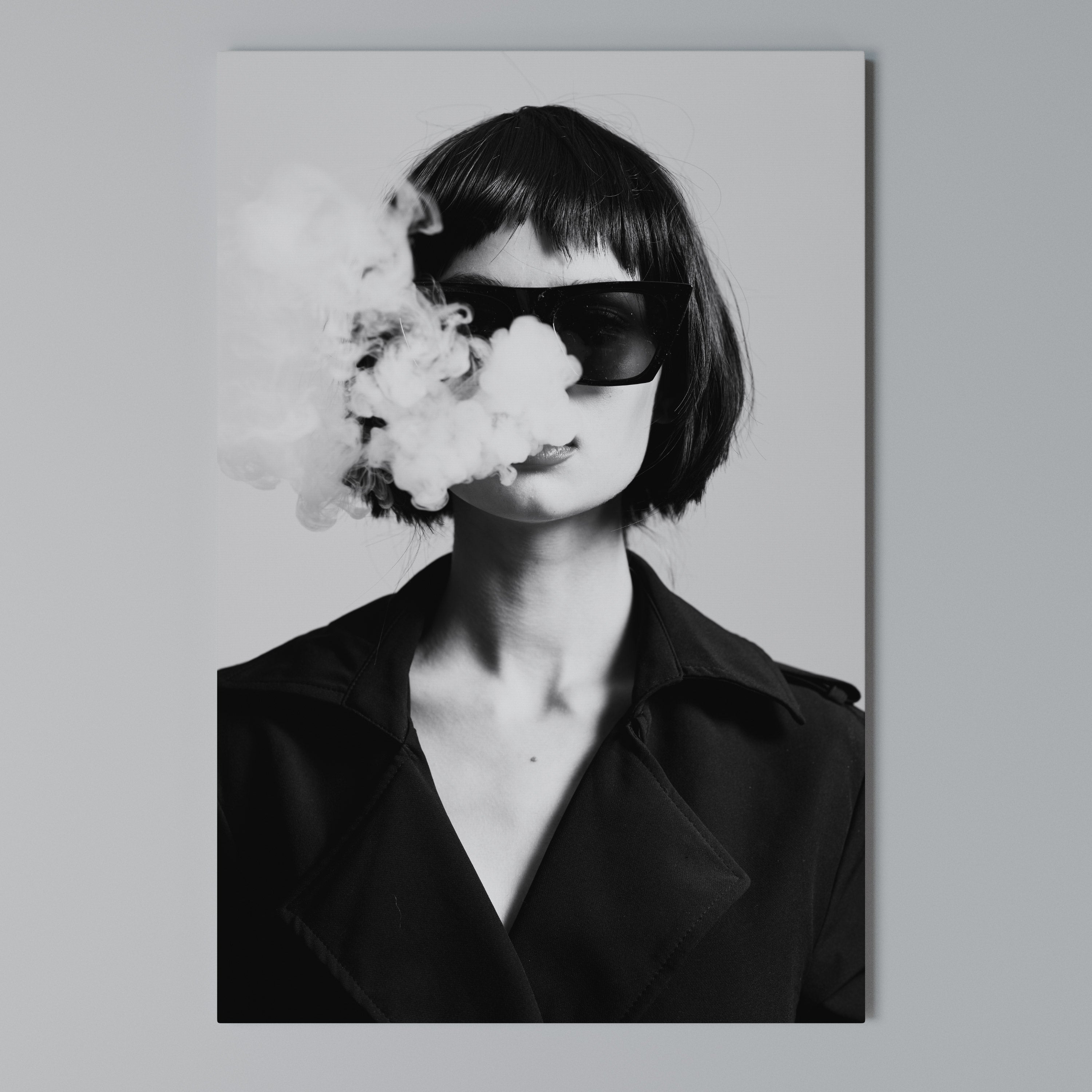 SMOKY BELLE Vertical Canvas Print