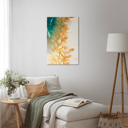LEAVES IN RADIANCE Vertical Canvas Print